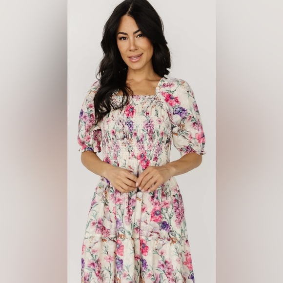 Baltic Born Tulsa Smocked Floral Maxi Dress  - SIZE 2XL - Picture 2 of 13